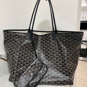 Auth Goyard St. Louis GM Tote Bag With Pouch